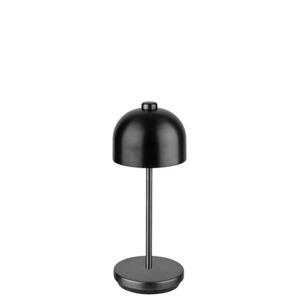 (4 pcs) LED Table Lamp - GGM Gastro JOSEF MINI MICRO - Rechargeable - Cordless - 3-step dimmable - Ø80mm - Black - with Charging Dock