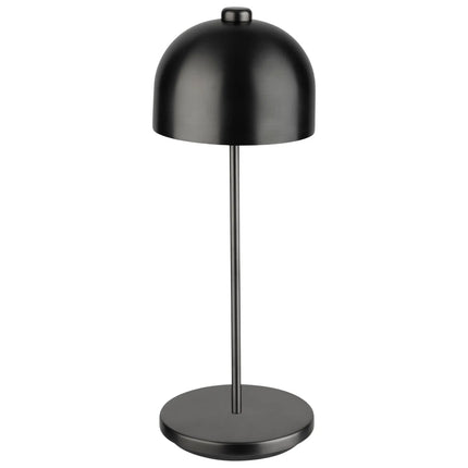 (4 pcs) LED Table Lamp - GGM Gastro JOSEF MINI - Rechargeable - Cordless - 3-step dimmable - Ø110mm - Black - with Charging Dock