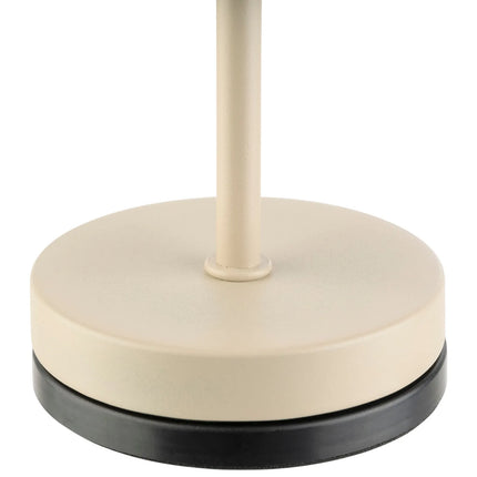 (4 pcs) LED Table Lamp - GGM Gastro MERLE MICRO - Rechargeable - Cordless - 3-step dimmable - Ø80mm - Sand - with Charging Dock