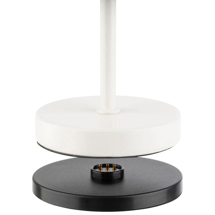 (4 pcs) LED Table Lamp - GGM Gastro MERLE MICRO - Rechargeable - Cordless - 3-step dimmable - Ø80mm - Whisper White - with Charging Dock