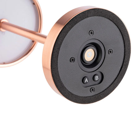 (4 pcs) LED Table Lamp - GGM Gastro MERLE MICRO - Rechargeable - Cordless - 3-step dimmable - Ø80mm - Copper - with Charging Dock