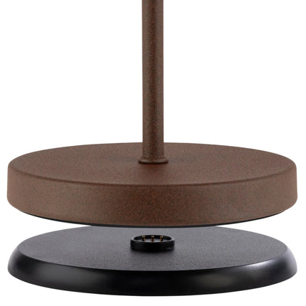 (4 pcs) LED Table Lamp - GGM Gastro MERLE MINI - Rechargeable - Cordless - 3-step dimmable - Ø110mm - Grid - with Charging Dock