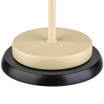 (4 pcs) LED Table Lamp - GGM Gastro MERLE MINI - Rechargeable - Cordless - 3-step dimmable - Ø90mm - Sand - with Charging Dock