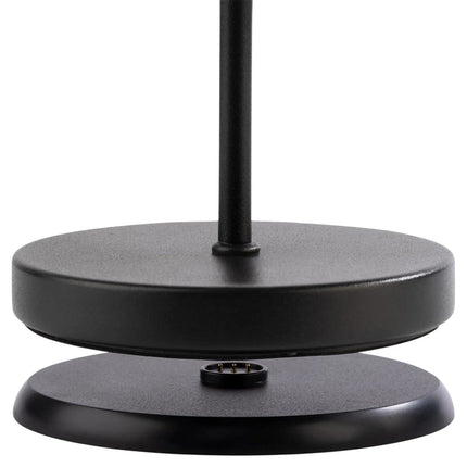 (4 pcs) LED Table Lamp - GGM Gastro MERLE MINI - Rechargeable - Cordless - 3-step dimmable - Ø110mm - Black - with Charging Dock