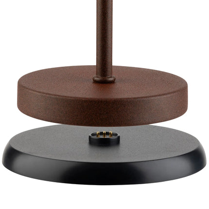 (4 pcs) LED Table Lamp - GGM Gastro MERLE MINI - Rechargeable - Cordless - 3-step dimmable - Ø90mm - Grid - with Charging Dock