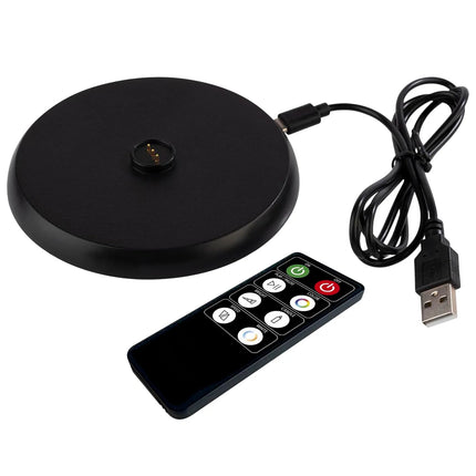 (4 pcs) LED Table Lamp - GGM Gastro NIELS MINI - Rechargeable - Cordless - 3-step dimmable - Ø110mm - White - with Charging Dock