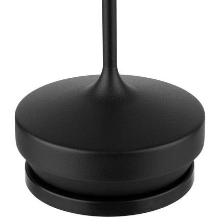 (4 pcs) LED Table Lamp - GGM Gastro NISSRIN MICRO - Rechargeable - Cordless - 3-step dimmable - Ø80mm - Black - with Charging Dock