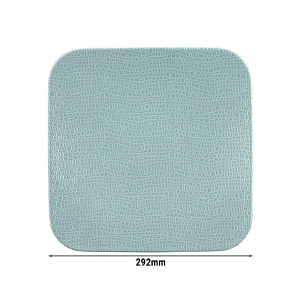 (4 pcs) SELTMANN WEIDEN | Coup plate – Square Dinner Plate – Porcelain – 29 × 29 cm – Turquoise