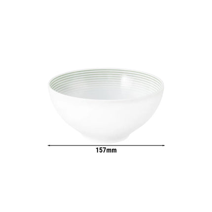 (4 pcs) SELTMANN WEIDEN | Round Porcelain Bowls – Ø 155 mm – Sage Green – Dishwasher/Microwave Safe – Series: Blues Sage Green