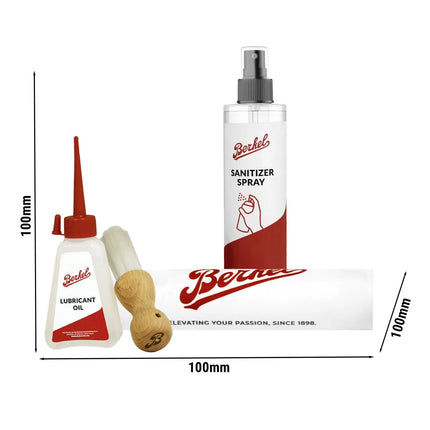 (4 pieces) BERKEL | Slicer Cleaning Kit – Microfibre Cloth & Brush – 250 ml Spray – 50 ml Oil