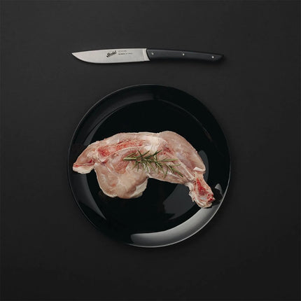(4 pieces) BERKEL | Steak Knife Set – 110 mm Blade - AISI 420C Stainless - Black Handles