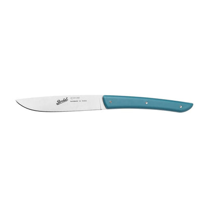 (4 pieces) BERKEL | Steak Knife Set – 110 mm Blade - AISI 420C Stainless - Petrol Blue Handles