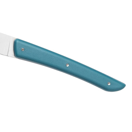(4 pieces) BERKEL | Steak Knife Set – 110 mm Blade - AISI 420C Stainless - Petrol Blue Handles