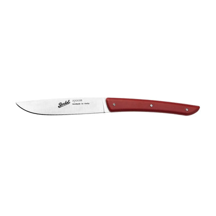 (4 pieces) BERKEL | Steak Knife Set – 110 mm Blade - AISI 420C Stainless - Red Handles
