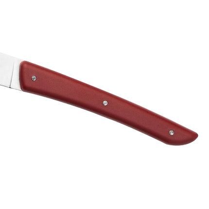 (4 pieces) BERKEL | Steak Knife Set – 110 mm Blade - AISI 420C Stainless - Red Handles