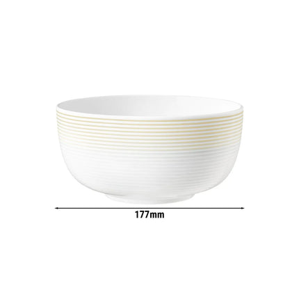 (4 pieces) SELTMANN WEIDEN | Blues Porcelain Soup/Salad Bowl Ø 17.5 cm – Sand Beige