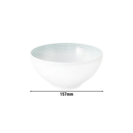 (4 pieces) SELTMANN WEIDEN | Porcelain Round Bowl Ø 155 mm – Arctic Blue - Glossy - Blues