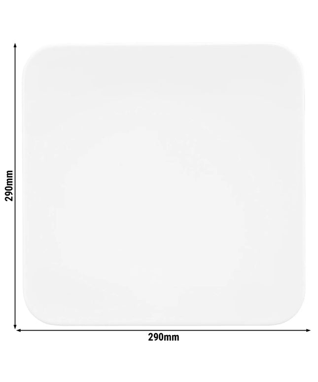 (4 pieces) SELTMANN WEIDEN | Square Porcelain Dinner Plates – 29 × 29 cm - White - Flat