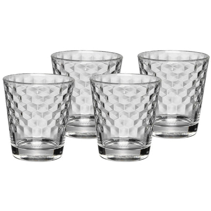 (4 pieces) WMF | Tumbler - Honeycomb Design - 230 ml - uncalibrated