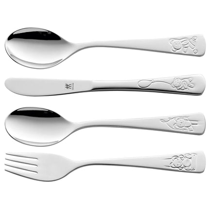 (4 pieces) ZWILLING | Children's Cutlery Set – 18/10 stainless steel - Teddy motif