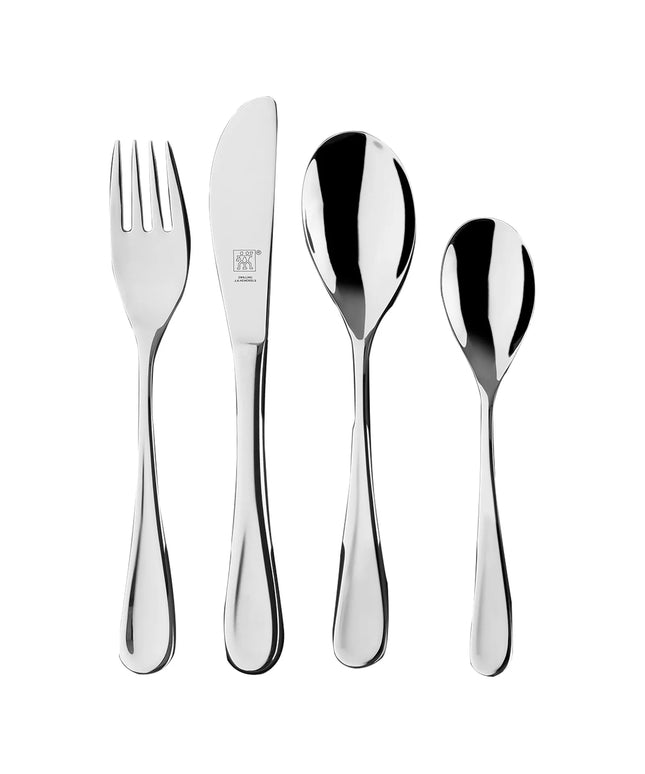 (4 pieces) ZWILLING | FILOU Children's Cutlery Set – Stainless Steel - Rounded Edges - Age 3+