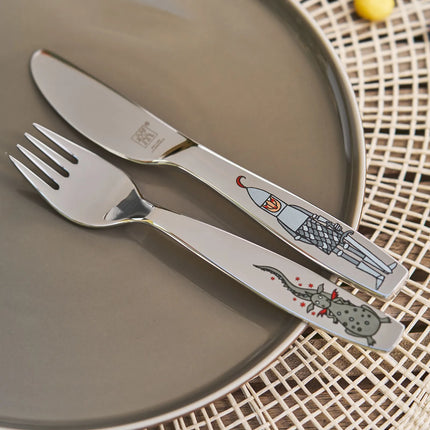 (4 pieces) ZWILLING | Ritter Eckbert Children's Cutlery Set – 18/10 Stainless Steel - Age 3+ - Rounded Edges