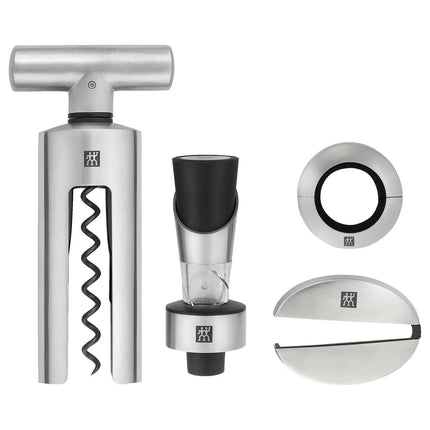 (4 pieces) ZWILLING | Sommelier Corkscrew & Wine Opener Set – Stainless Steel - Gift Box