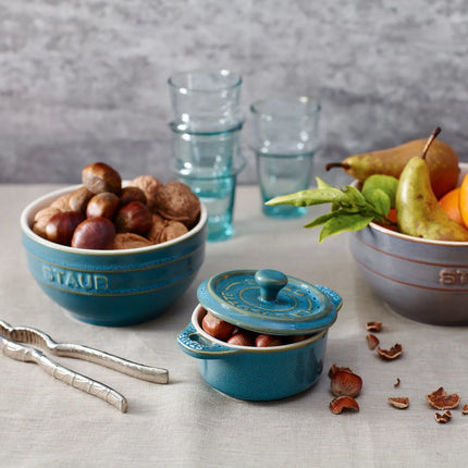 (4) STAUB| Ceramic Bowls Set – Antique Turquoise - Ø 120 mm