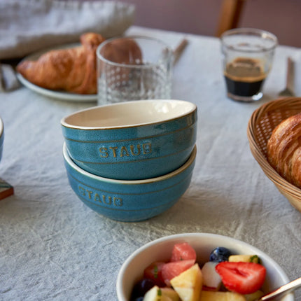 (4) STAUB| Ceramic Bowls Set – Antique Turquoise - Ø 120 mm