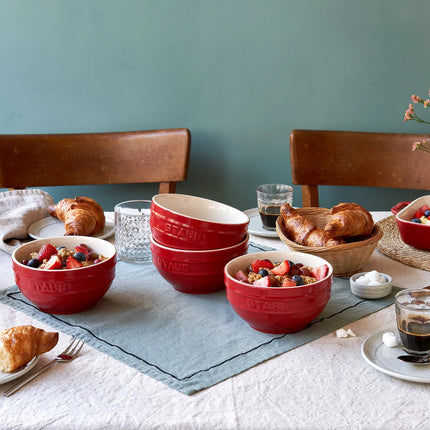 (4) STAUB| Ceramic Bowls Set – Cherry Red - Ø 120 mm