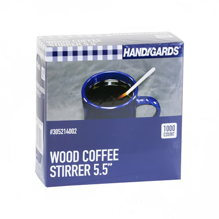 Que Khuấy Cà Phê Không Bọc Đầu Tròn Handgards 305214002 Gỗ 14 cm