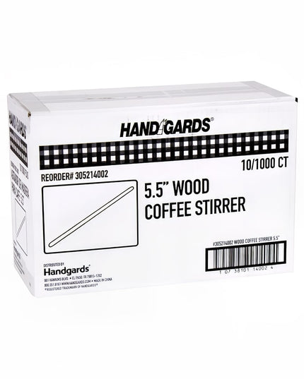 Que Khuấy Cà Phê Không Bọc Đầu Tròn Handgards 305214002 Gỗ 14 cm