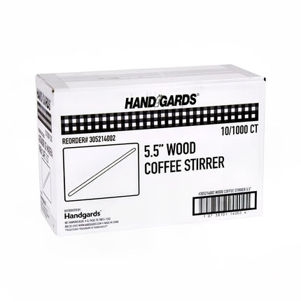 Que Khuấy Cà Phê Không Bọc Đầu Tròn Handgards 305214002 Gỗ 14 cm