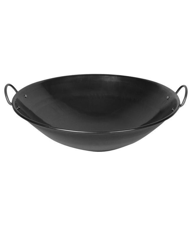 Chảo Wok Sắt Thunder Group IRWC002 54.6 cm Tay Cầm Đinh Tán