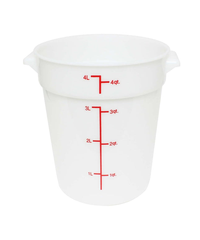 Thunder Group PLRFT304PP Hộp Đựng Thực Phẩm Tròn 3.8 l - Polypropylene, Trắng