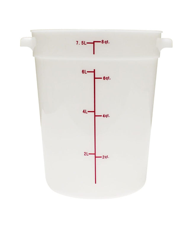 Thunder Group PLRFT308PP Hộp Đựng Thực Phẩm Tròn 7.6 lít - Polypropylene, Trắng