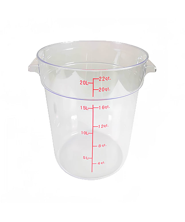 Thùng Đựng Thực Phẩm Tròn Thunder Group PLRFT322PC 20.8 lít - Polycarbonate, Trong Suốt