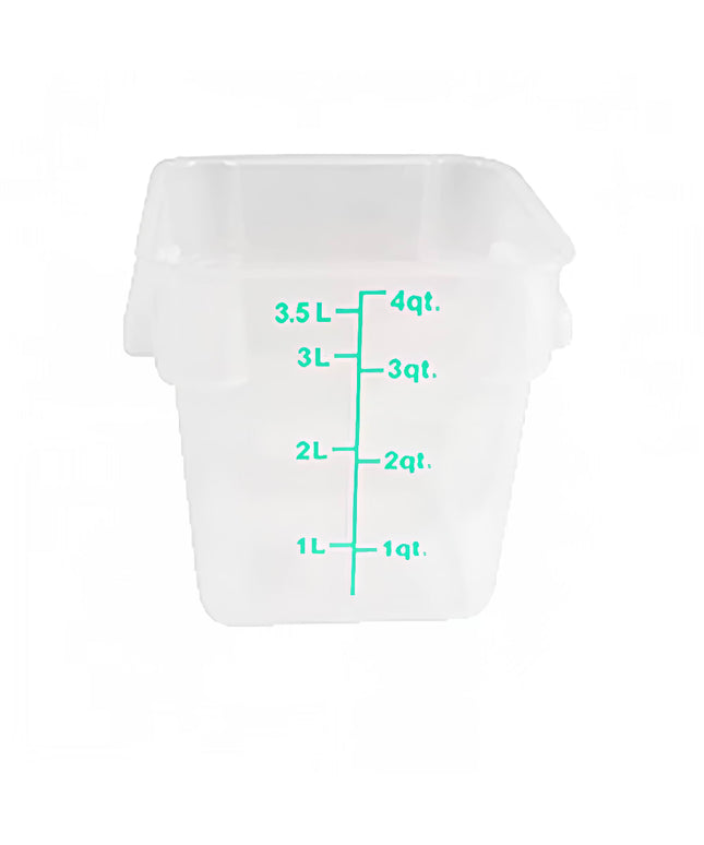 Hộp Đựng Thực Phẩm Vuông Thunder Group PLSFT004TL 3.8 l - Nhựa Polypropylene, Trong Mờ