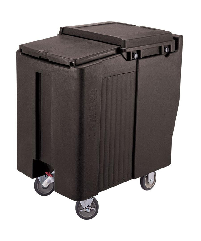 Thùng đá di động Cambro ICS125T110 SlidingLid màu đen sức chứa 57 kg bản cao