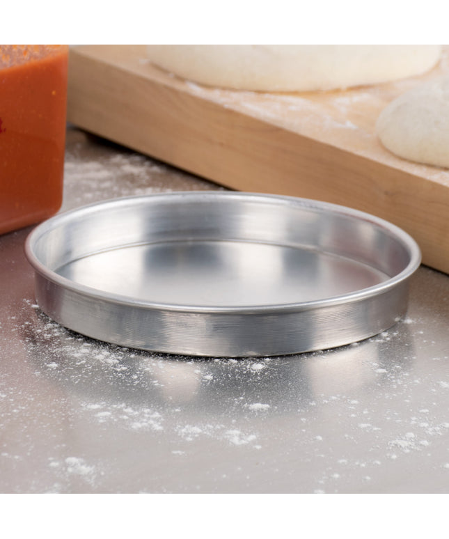 Khay pizza thành thẳng nhôm trọng lượng chuẩn American Metalcraft A4007 18 x 2,5 cm