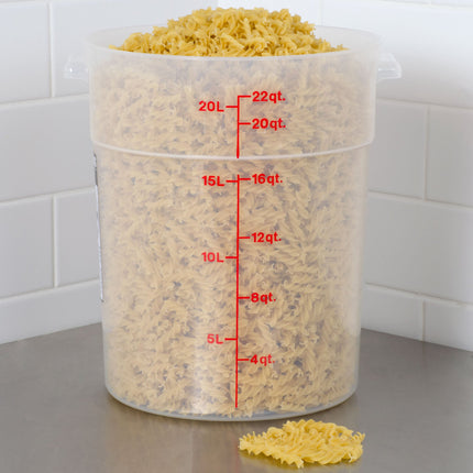 Hộp đựng thực phẩm nhựa PP tròn trong mờ Cambro 20,8 lít