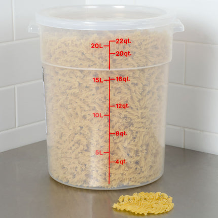 Hộp đựng thực phẩm nhựa PP tròn trong mờ Cambro 20,8 lít