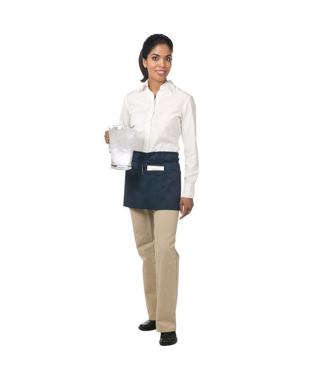 Tạp dề nửa thân vải poly-cotton có thể tùy chỉnh Chef Revival xanh navy, 3 túi