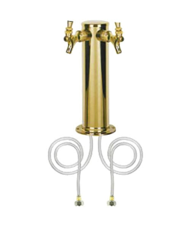 Trụ vòi bia 2 vòi Micro Matic D4743DT-PVD mạ PVD, cột 8 cm