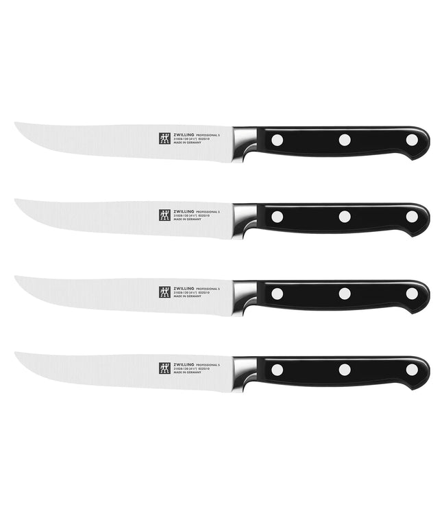 (4‑Piece) ZWILLING | Steak Knife Set – Black Handles - Made in Germany