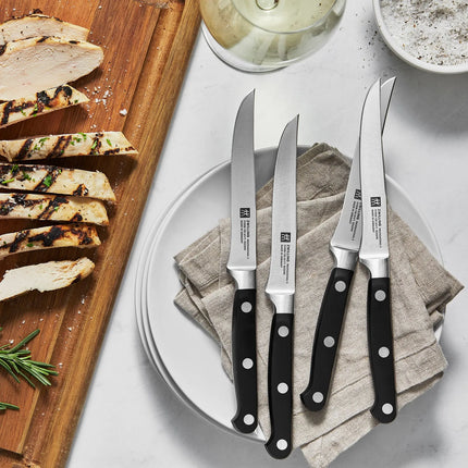 (4‑Piece) ZWILLING | Steak Knife Set – Black Handles - Made in Germany
