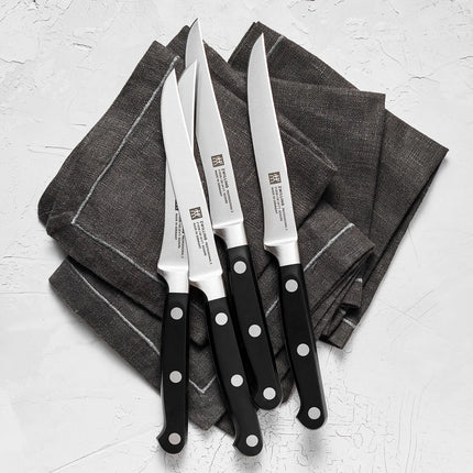 (4‑Piece) ZWILLING | Steak Knife Set – Black Handles - Made in Germany