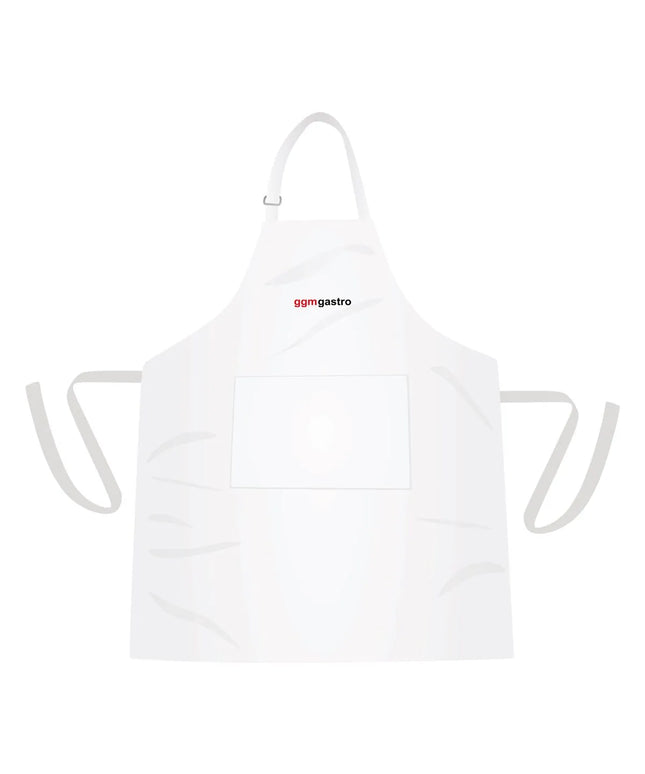 (5 pcs) Bistro Apron - White - with GGM Gastro logo - W x H: 67x84cm