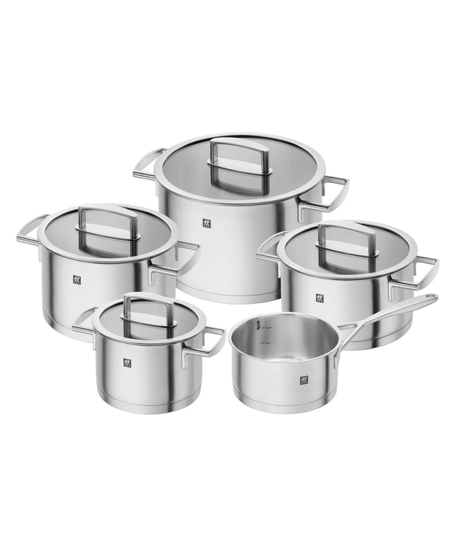 (5 pieces) ZWILLING | Vitality Stainless Steel Cookware Set – All Hobs, Induction - Dishwasher Safe