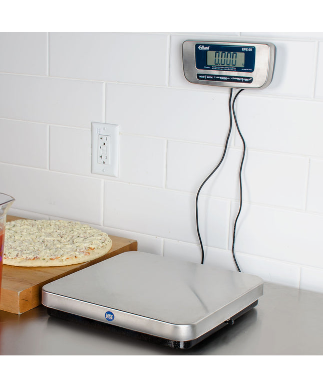 Cân pizza điện tử inox Edlund EPZ-20H 9 kg có bàn đạp trừ bì